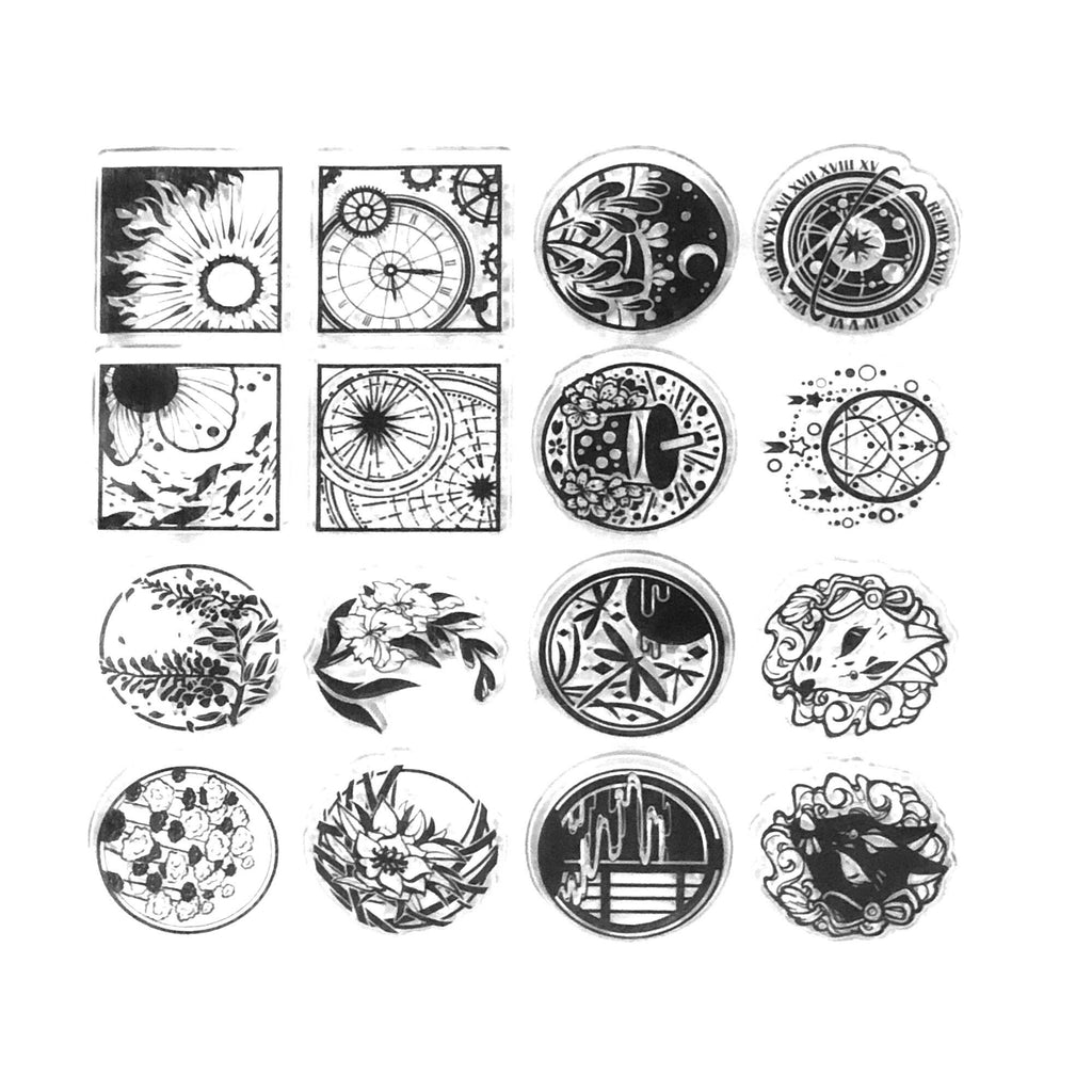 Floral Silicone Clear Stamps, Scrapbooking Card Making (14x14cm)