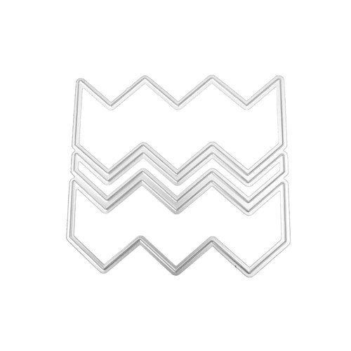 3 Layer Wave Background Metal Cutting Dies for Cards