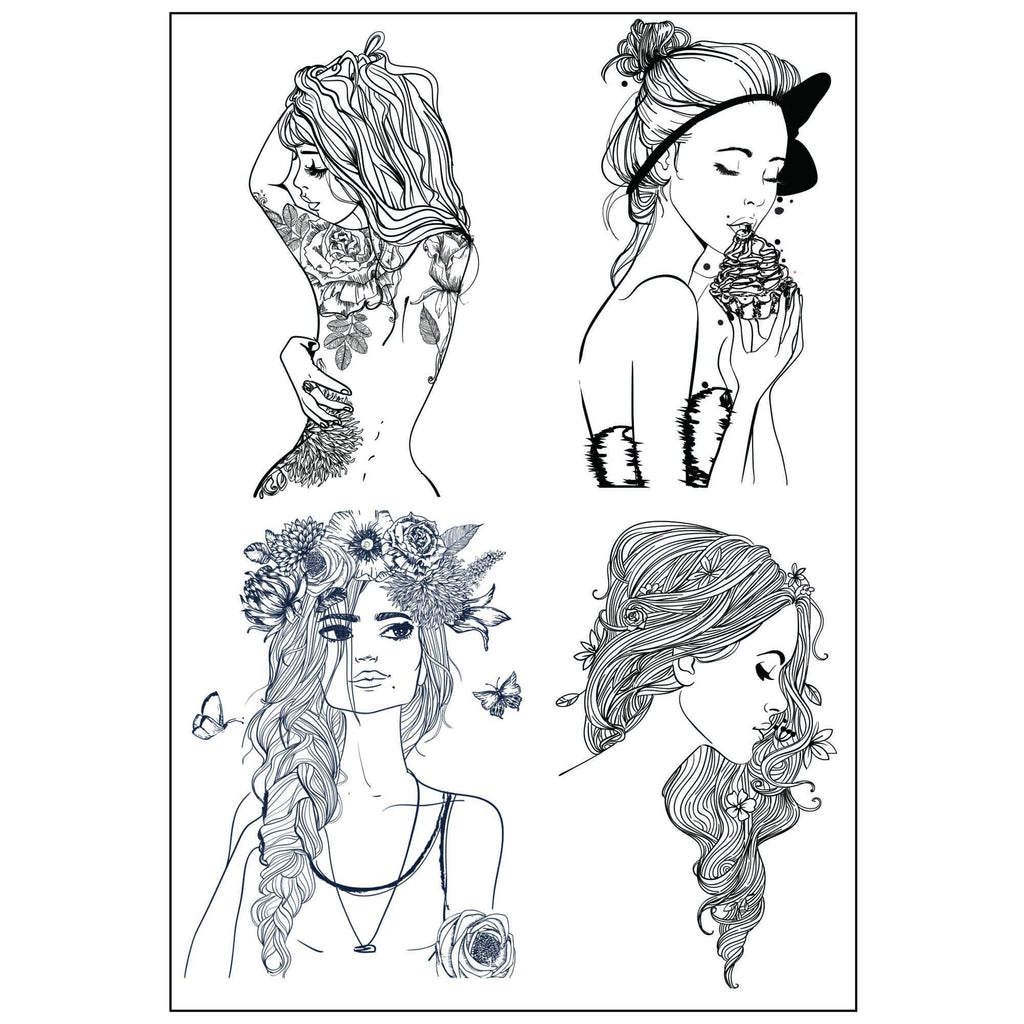 Fashion Woman Clear Silicone Stamp Set for Paper Crafts