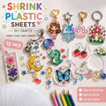 A5 Shrink Plastic Sheets for DIY Jewelry Making, 10 Pack 0.3mm Thick Blank Craft Sheets