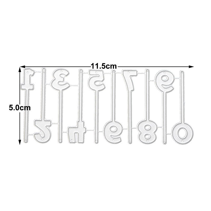 Metal Cutting Dies: Numbers 0-9 for Scrapbooking, Card Making, Embossing (Physical Item)