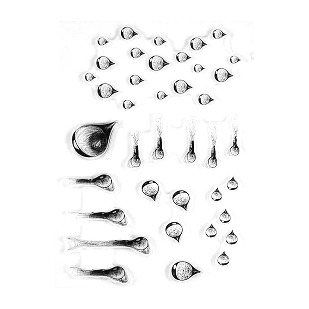 Water Drop Clear Stamp, 11 x 16 cm Silicone Stamp