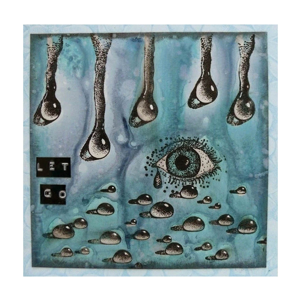 Water Drop Clear Stamp, 11 x 16 cm Silicone Stamp