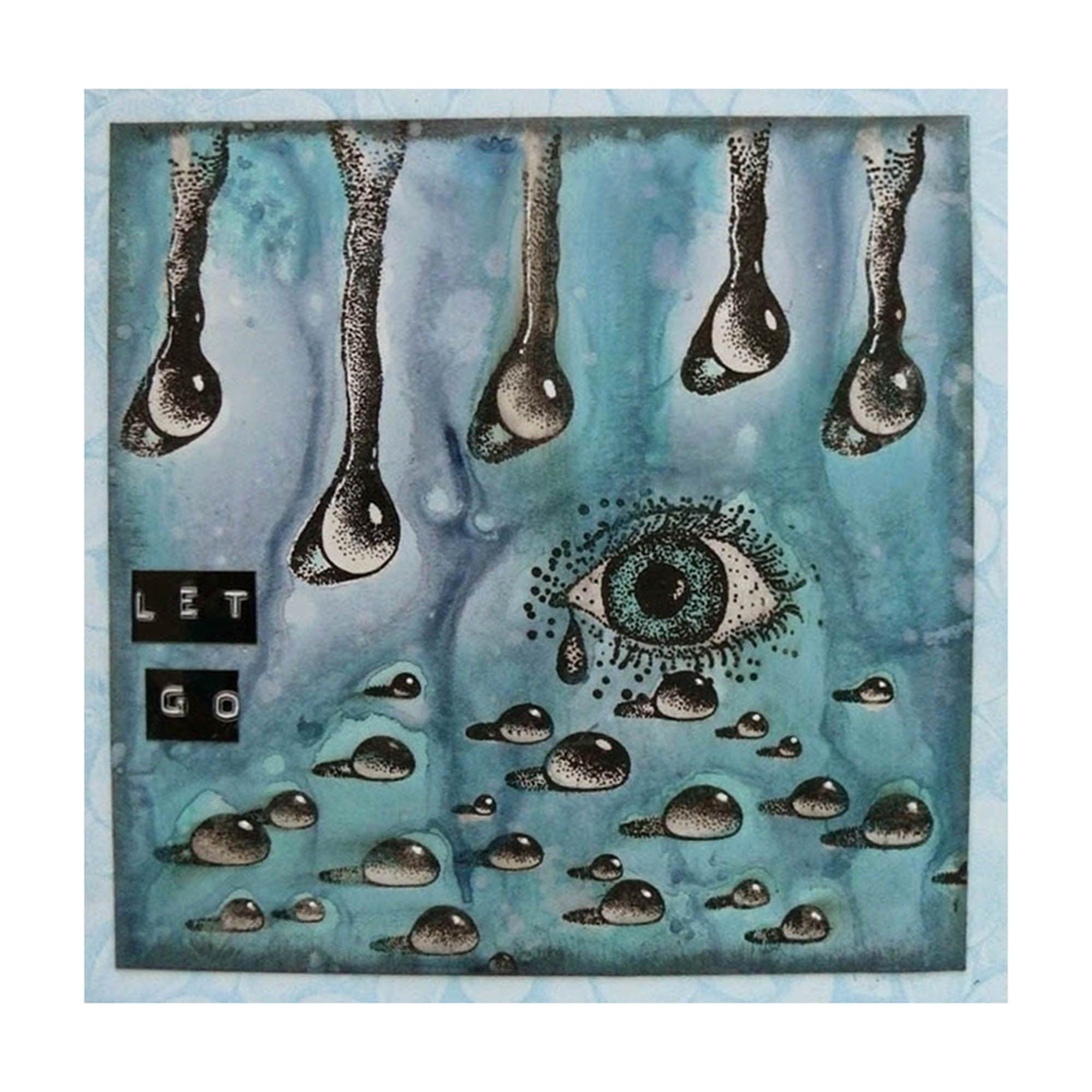 Water Drop Clear Stamp, 11 x 16 cm Silicone Stamp