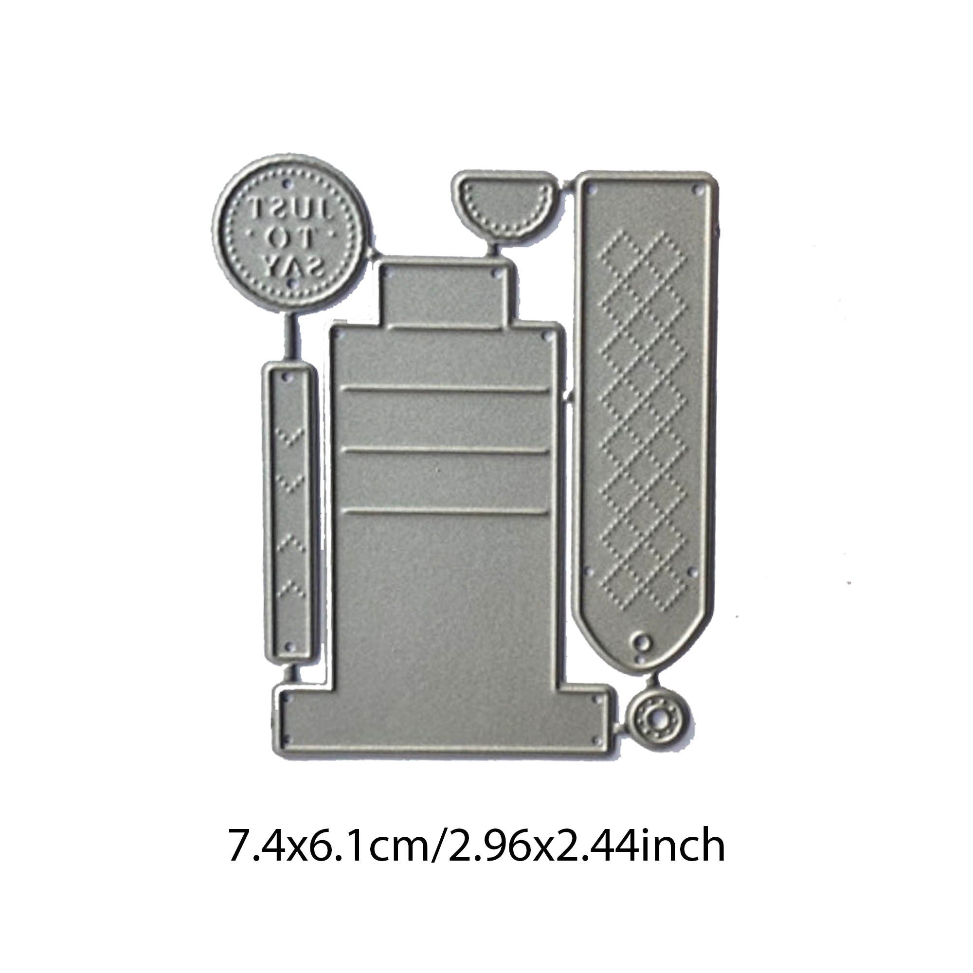 Foldable Card Metal Cutting Die, Layered Card Stencil for Scrapbook