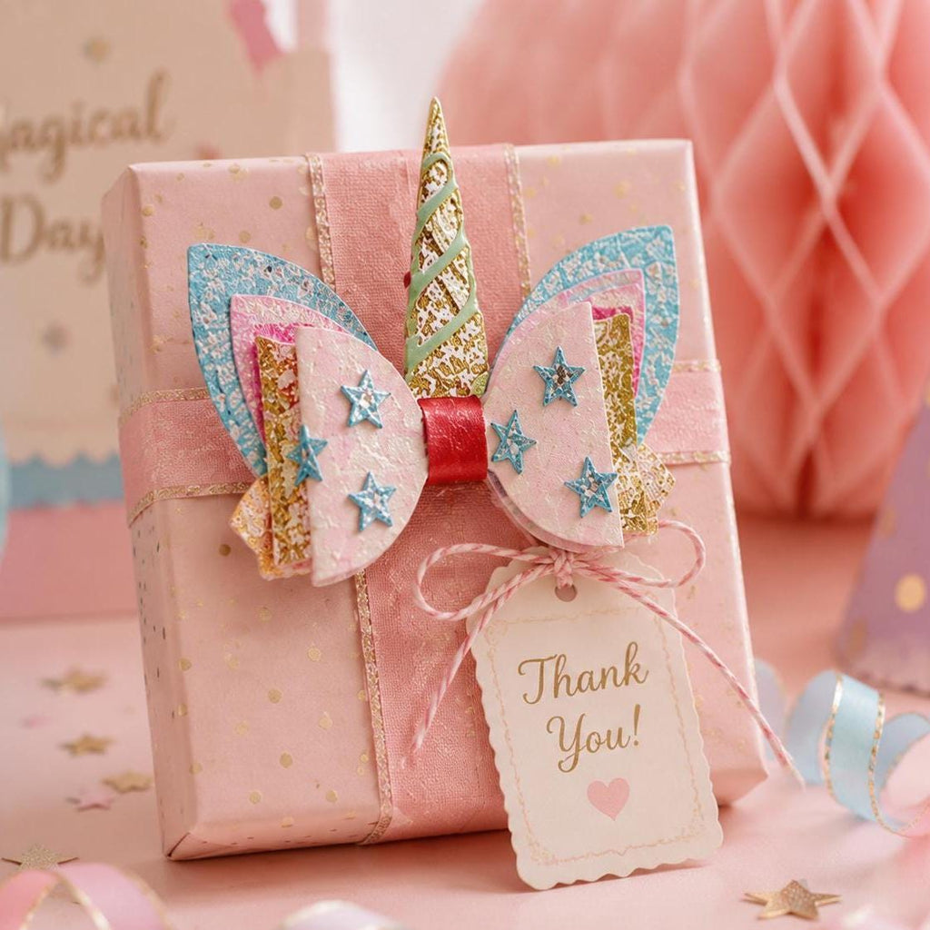 Unicorn Bow Tie Metal Cutting Die for Cards and Crafts