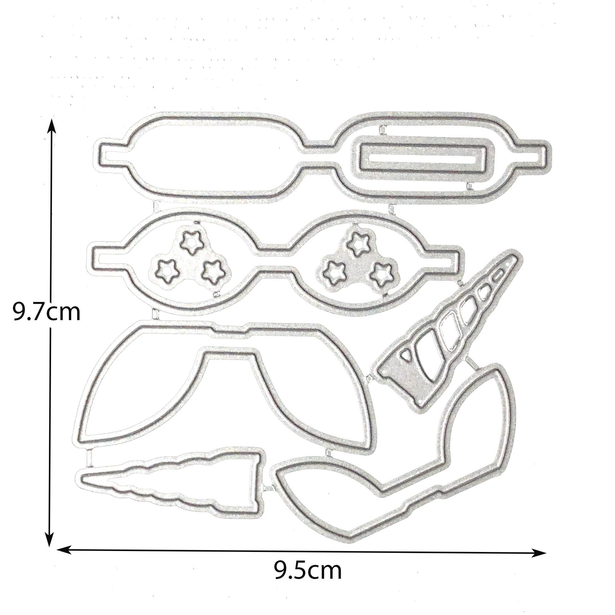 Unicorn Bow Tie Metal Cutting Die for Cards and Crafts