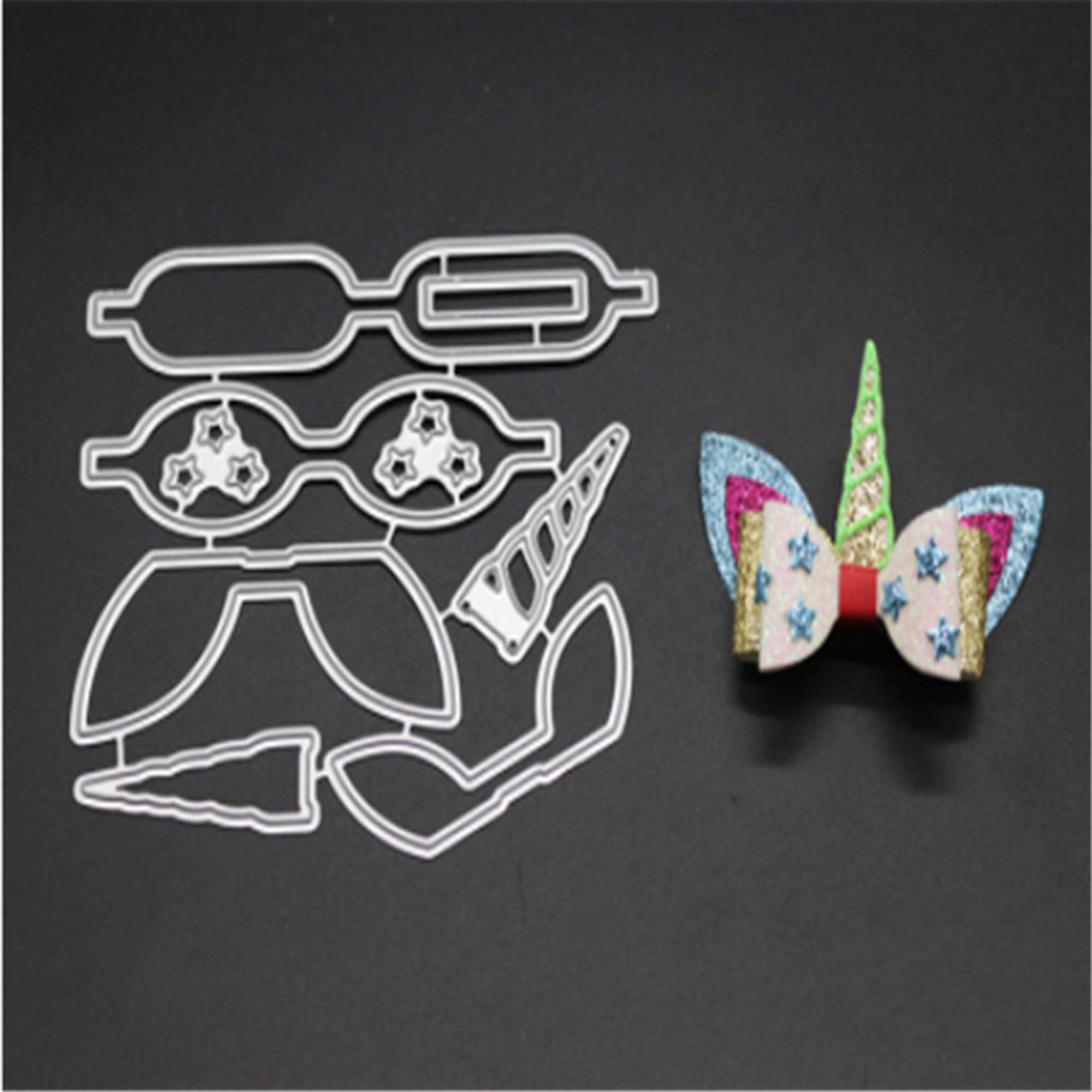 Unicorn Bow Tie Metal Cutting Die for Cards and Crafts