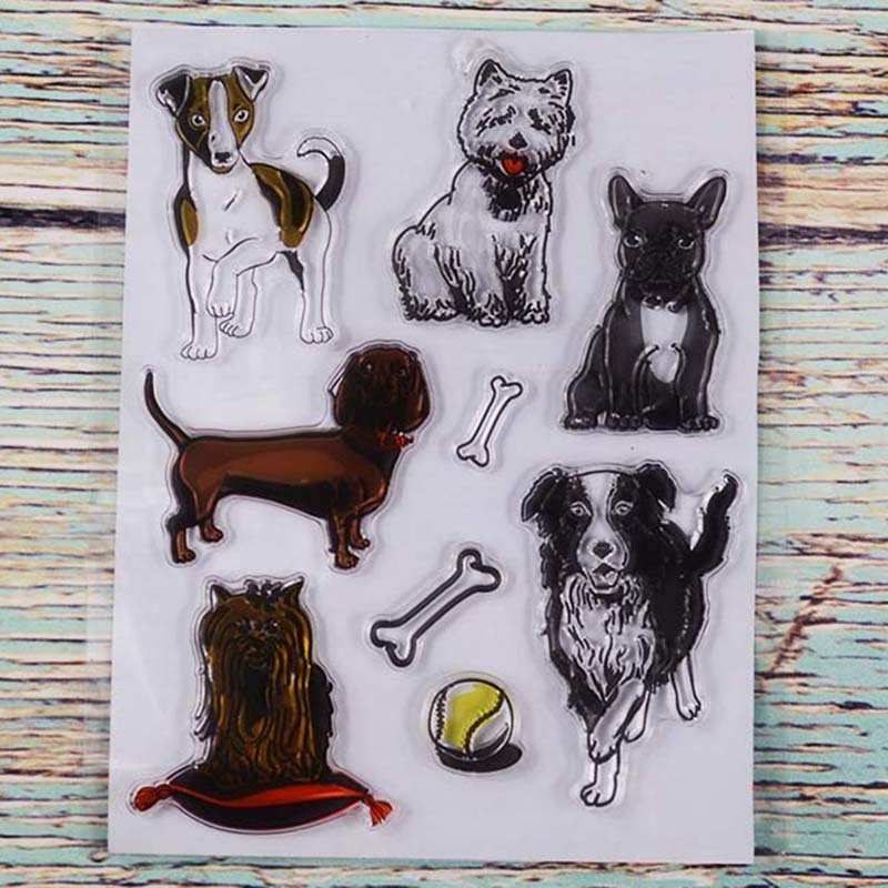 Dog Breeds Clear Stamps, Scrapbooking Card Making (15x18cm)
