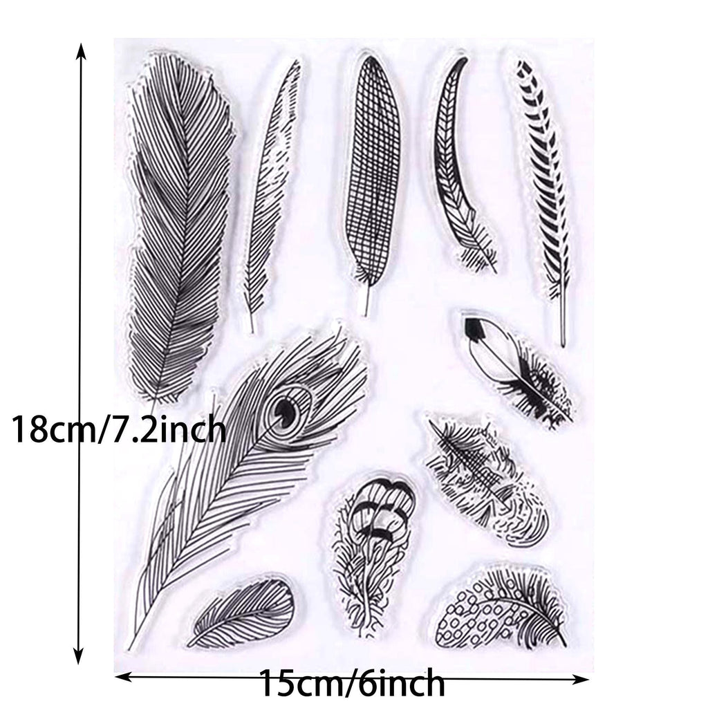 Feather Clear Stamps, DIY Scrapbooking (15x18cm)