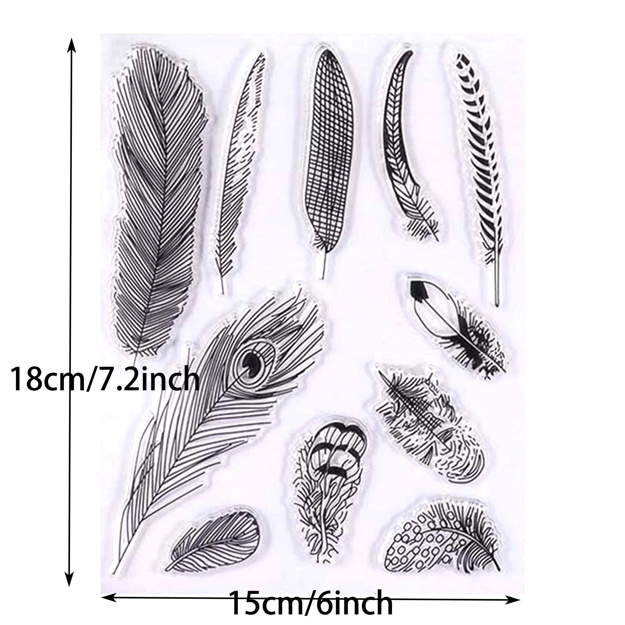 Feather Clear Stamps, DIY Scrapbooking (15x18cm)