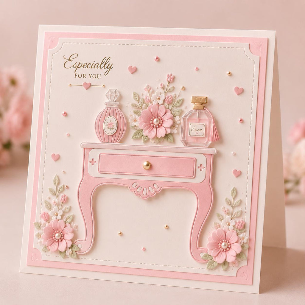 Perfume Table Metal Cutting Die, DIY Scrapbooking Stencil