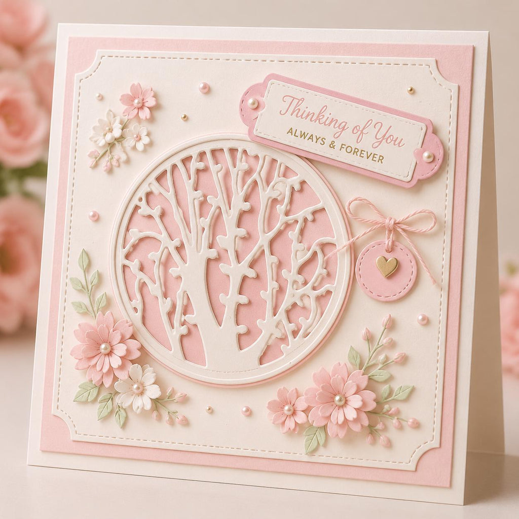 Round Tree Metal Cutting Die, Scrapbooking Stencil
