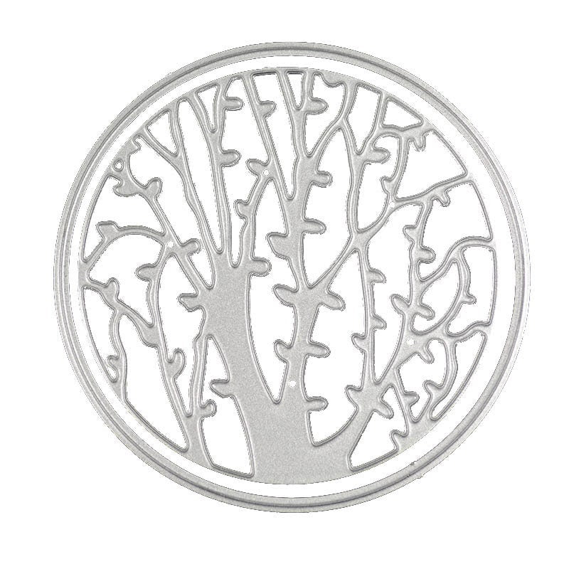 Round Tree Metal Cutting Die, Scrapbooking Stencil