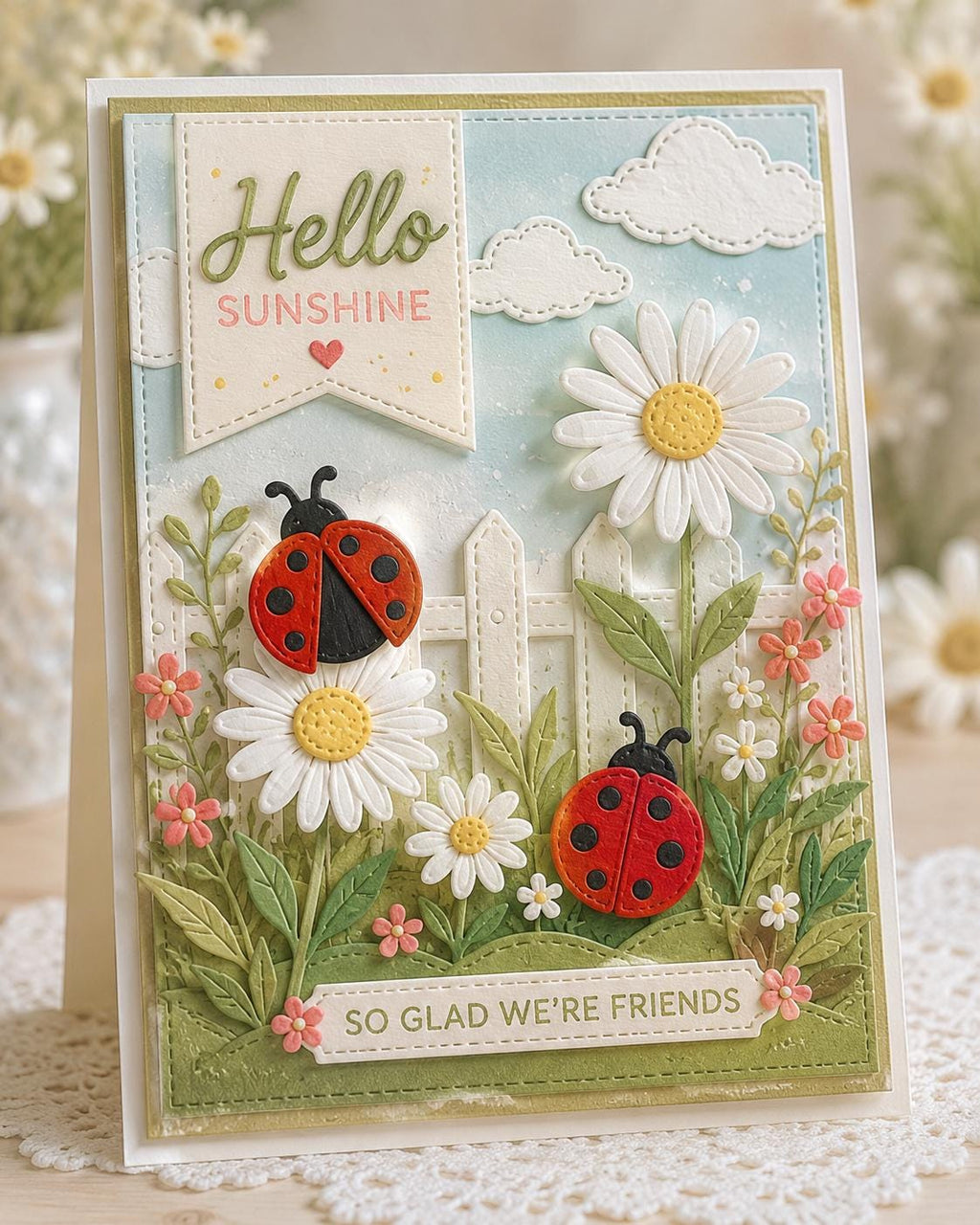 Ladybug Metal Cutting Dies, Garden Stencils for Scrapbook Cards