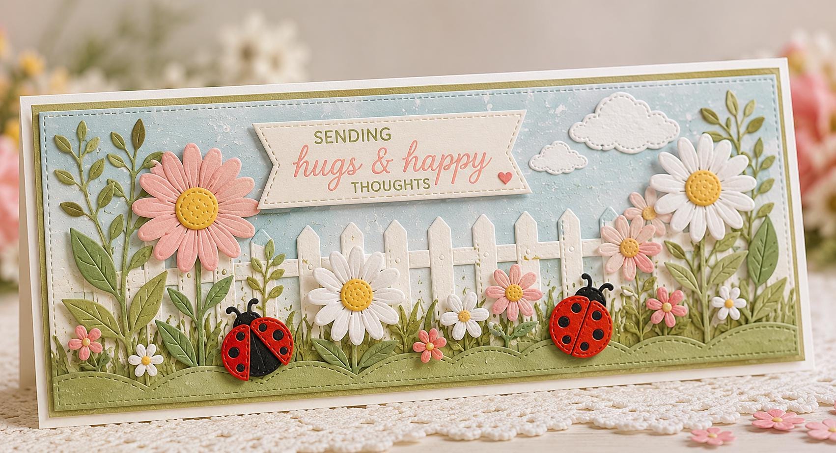Ladybug Metal Cutting Dies, Garden Stencils for Scrapbook Cards