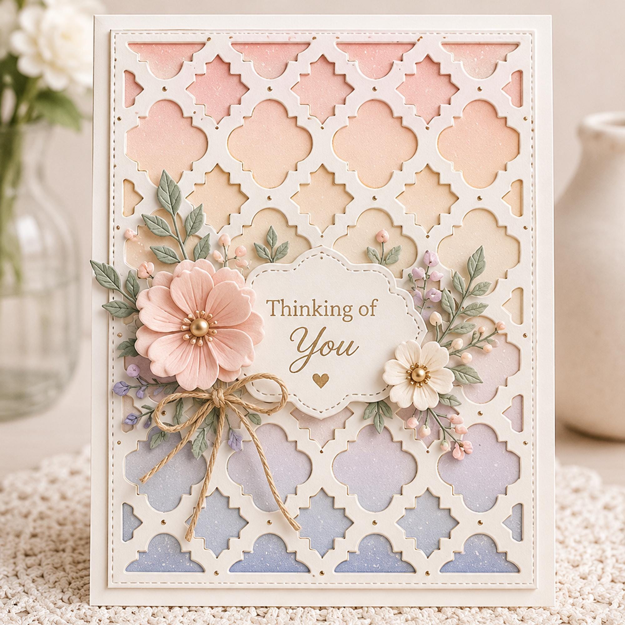 Hollow Background Metal Cutting Die, Scrapbooking Card Stencil
