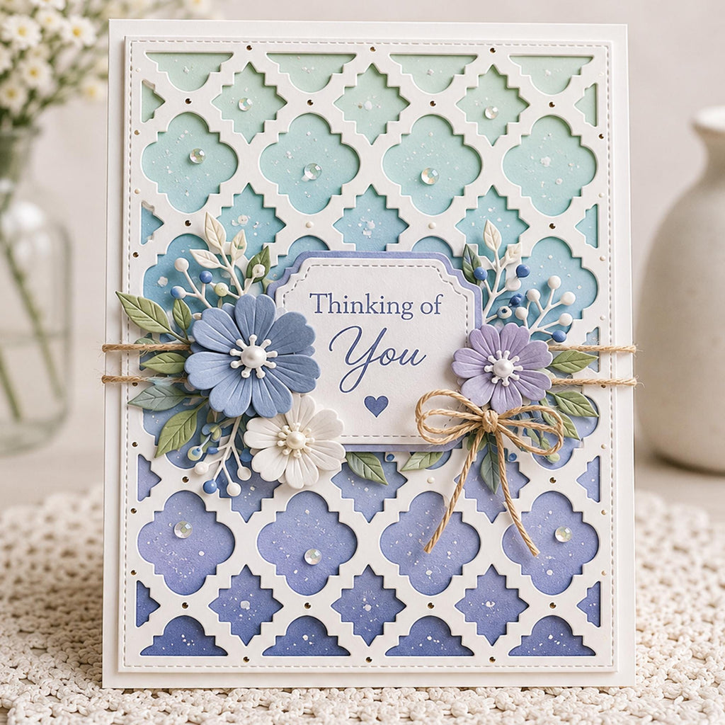 Hollow Background Metal Cutting Die, Scrapbooking Card Stencil