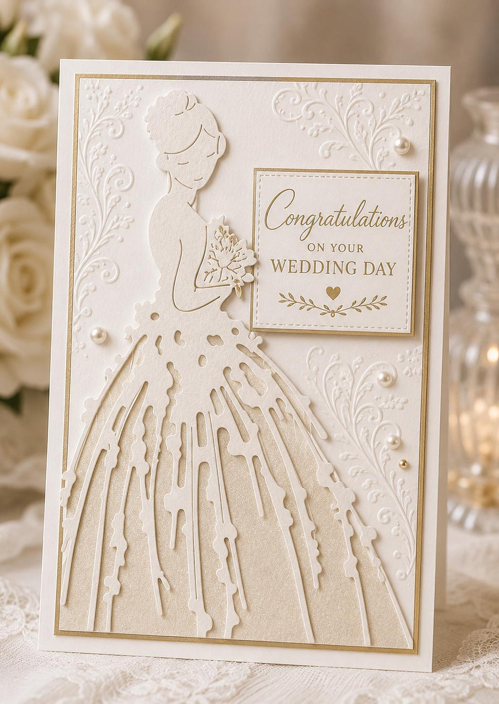 Flower Dress Girl Metal Cutting Die, Cardmaking Stencil