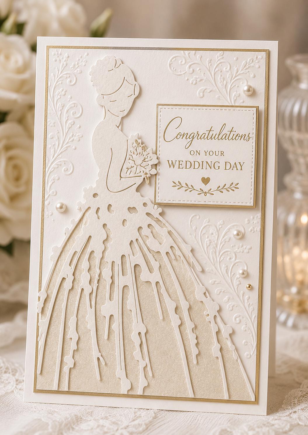 Flower Dress Girl Metal Cutting Die, Cardmaking Stencil