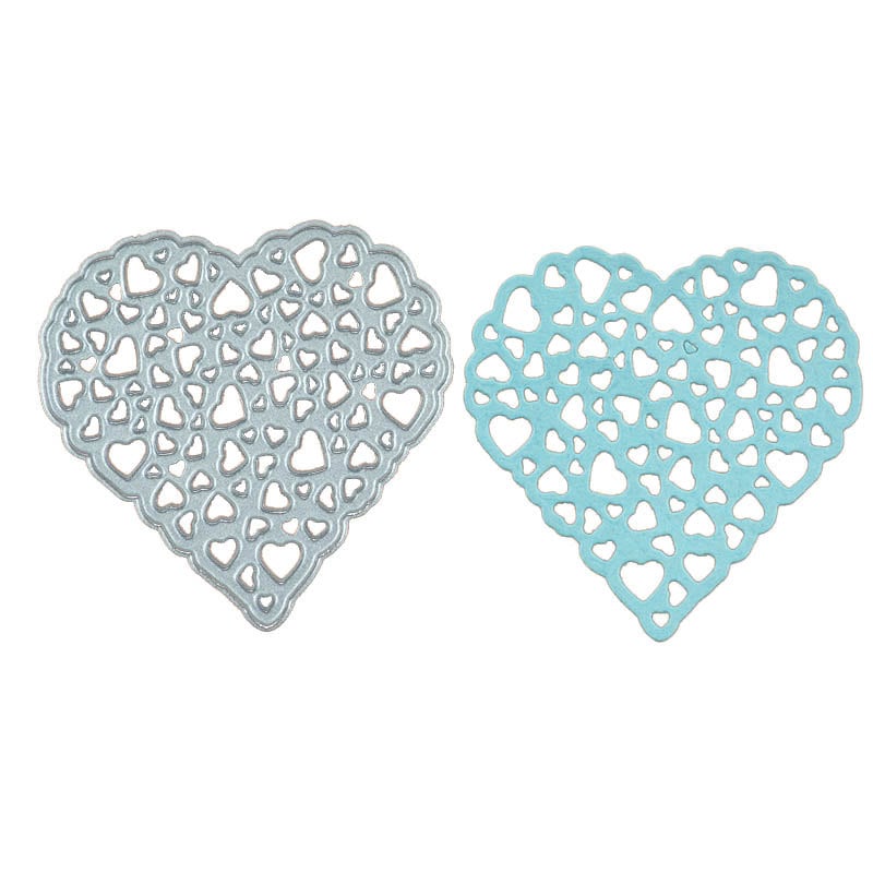 Heart Confetti Metal Cutting Die, Love Stencil for Scrapbook Cards