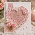 Heart Metal Cutting Dies, Hollow Heart Stencils for Scrapbook Cards