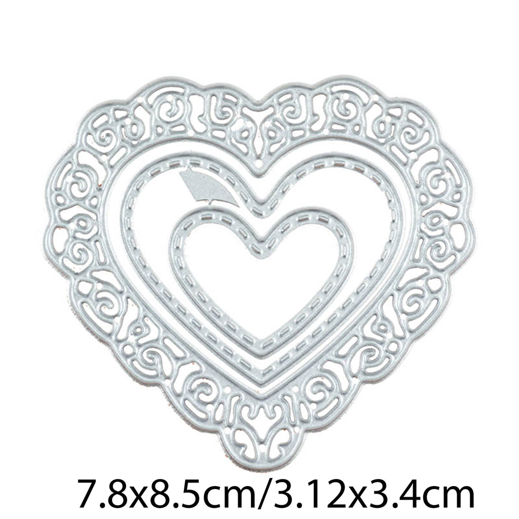 Heart Metal Cutting Dies, Hollow Heart Stencils for Scrapbook Cards