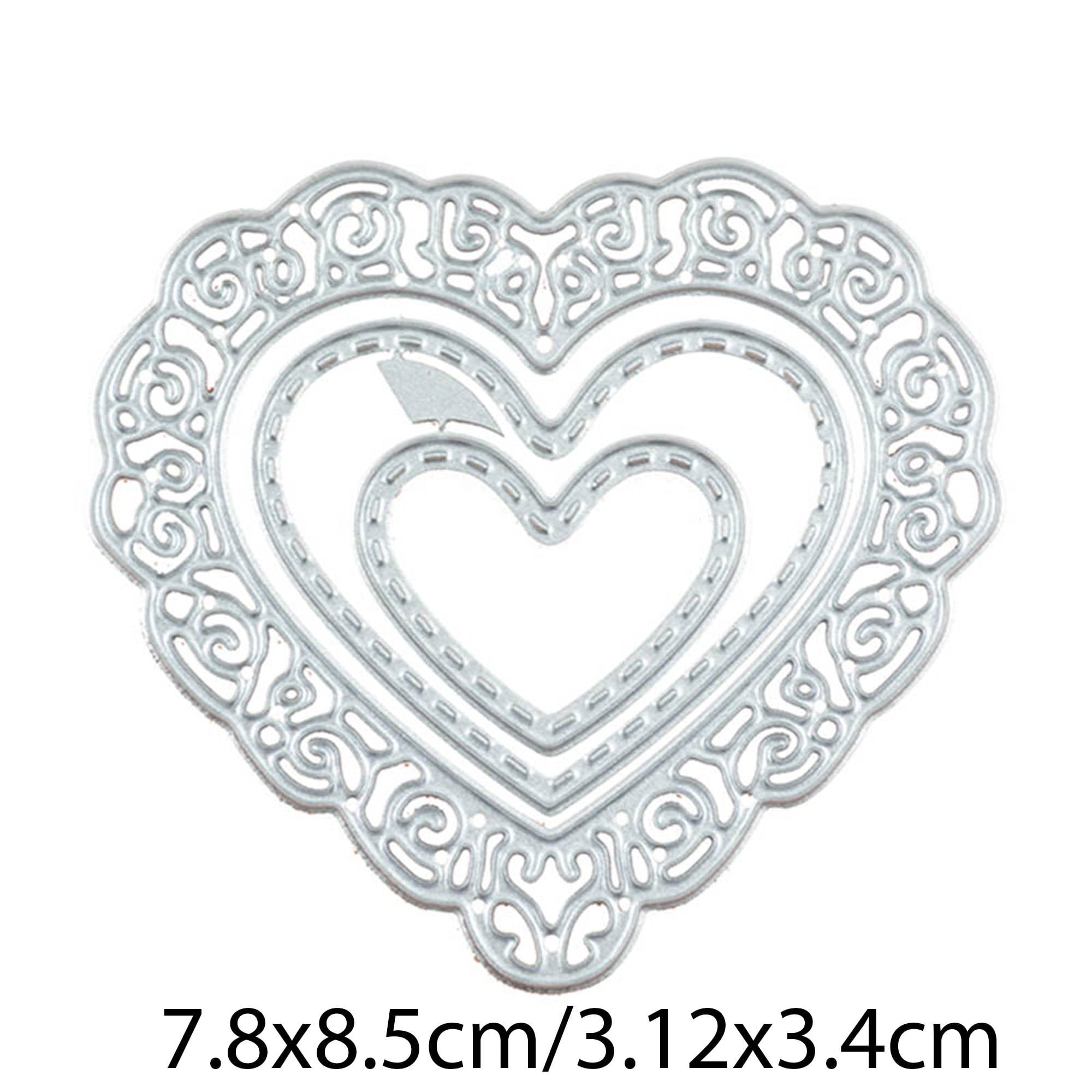 Heart Metal Cutting Dies, Hollow Heart Stencils for Scrapbook Cards