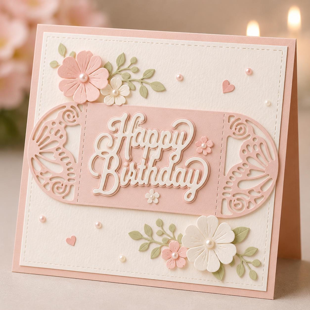 Butterfly Happy Birthday Metal Cutting Dies, Scrapbooking Embossing