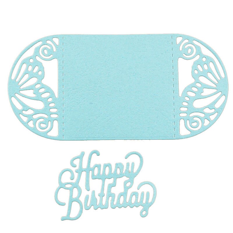 Butterfly Happy Birthday Metal Cutting Dies, Scrapbooking Embossing