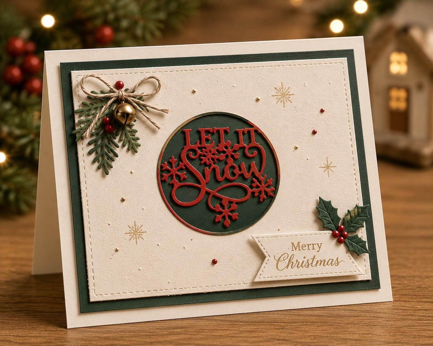 Let It Snow Metal Cutting Die for Winter Holiday Cards