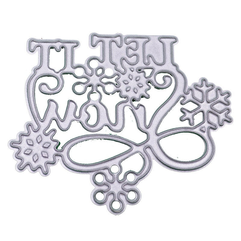 Let It Snow Metal Cutting Die for Winter Holiday Cards