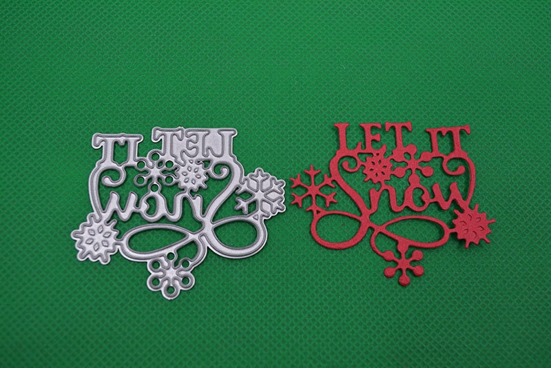 Let It Snow Metal Cutting Die for Winter Holiday Cards
