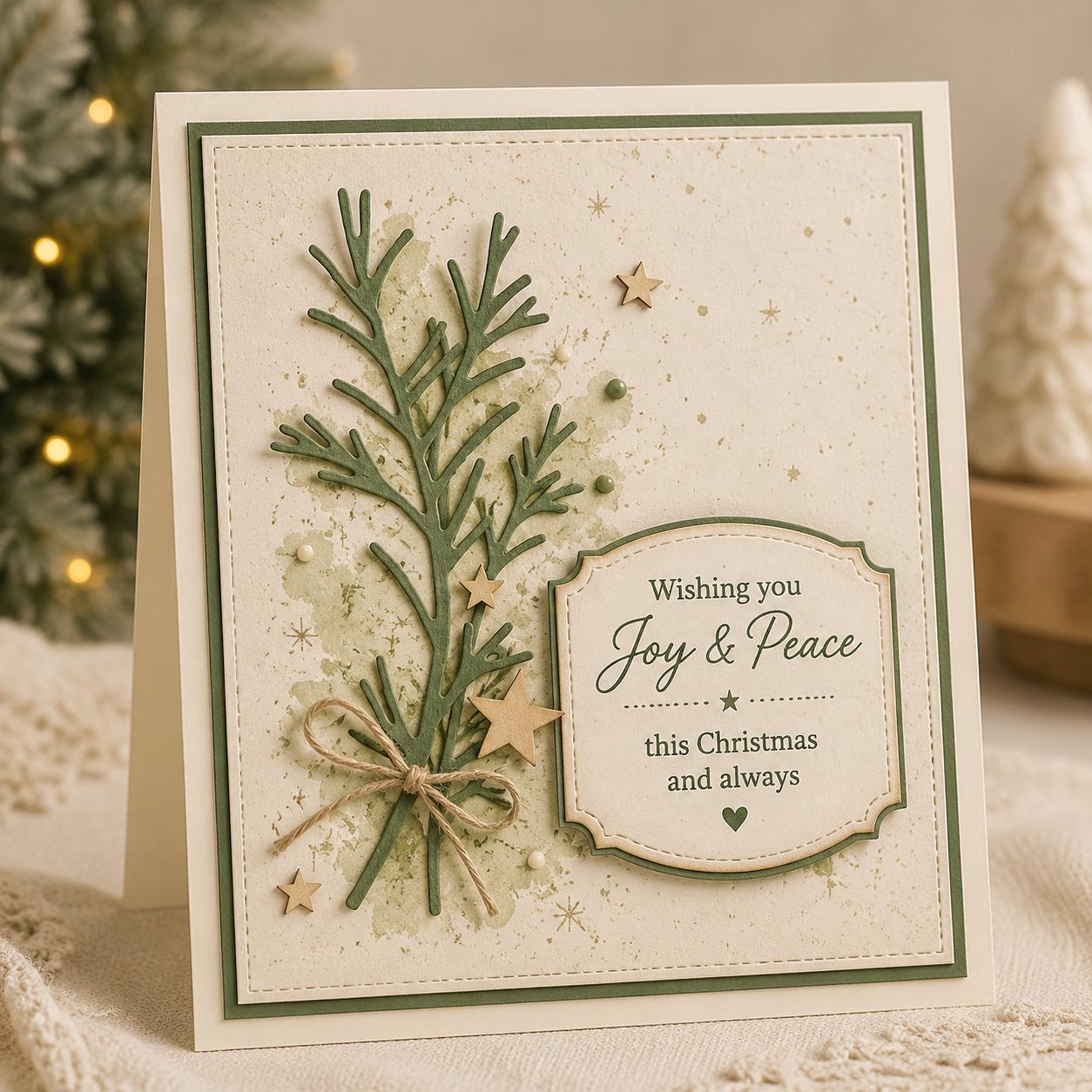Christmas Pine Needle Metal Cutting Die: Card Making, Scrapbooking