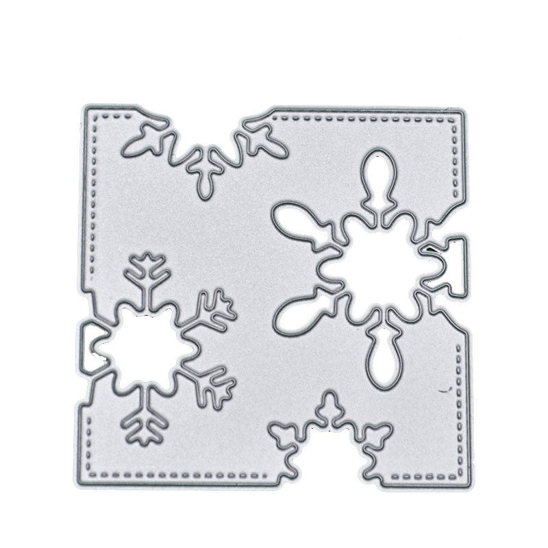 Snowflake Background Metal Cutting Die, Card Making Stencil