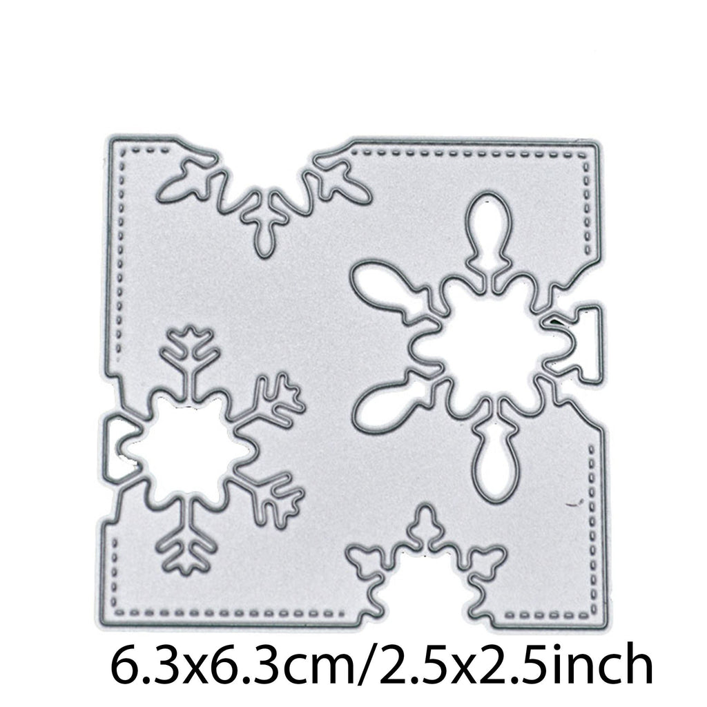 Snowflake Background Metal Cutting Die, Card Making Stencil