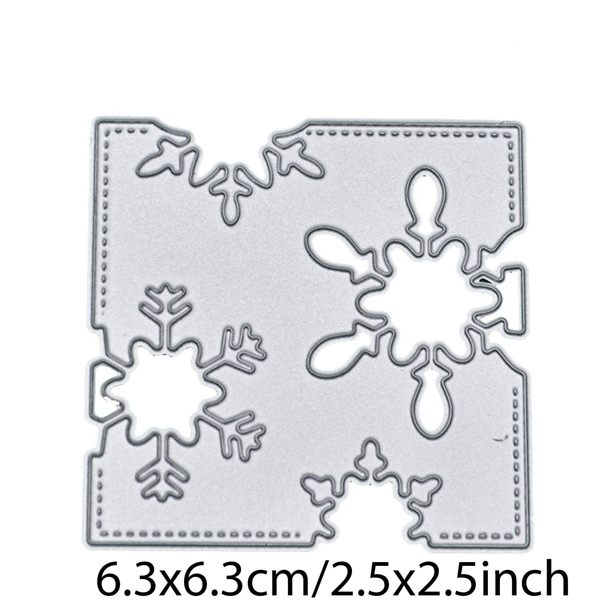 Snowflake Background Metal Cutting Die, Card Making Stencil