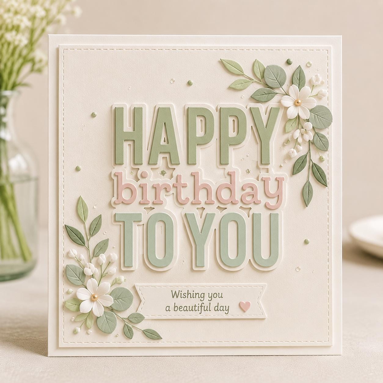 Happy Birthday Shadow Metal Cutting Dies for Cards