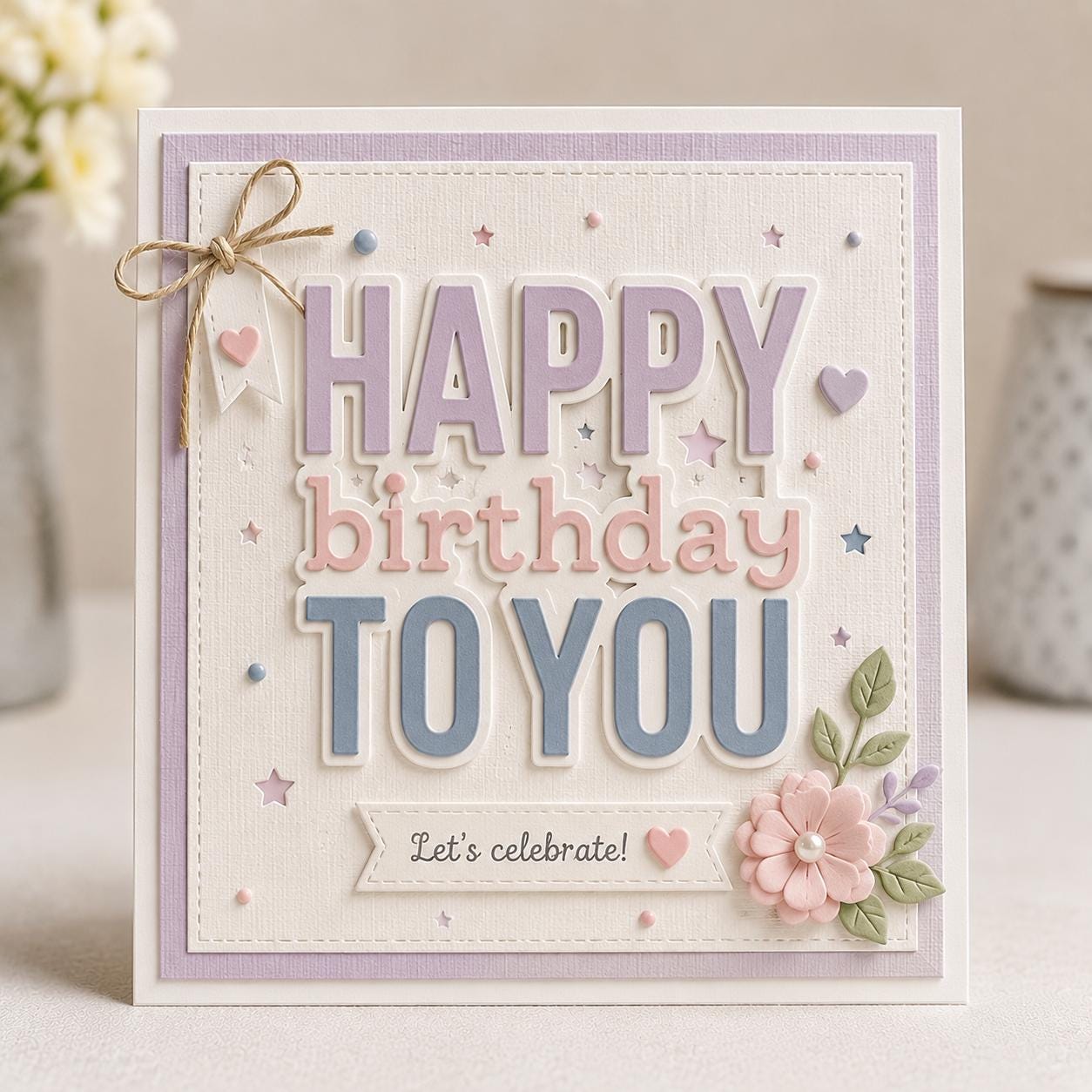 Happy Birthday Shadow Metal Cutting Dies for Cards