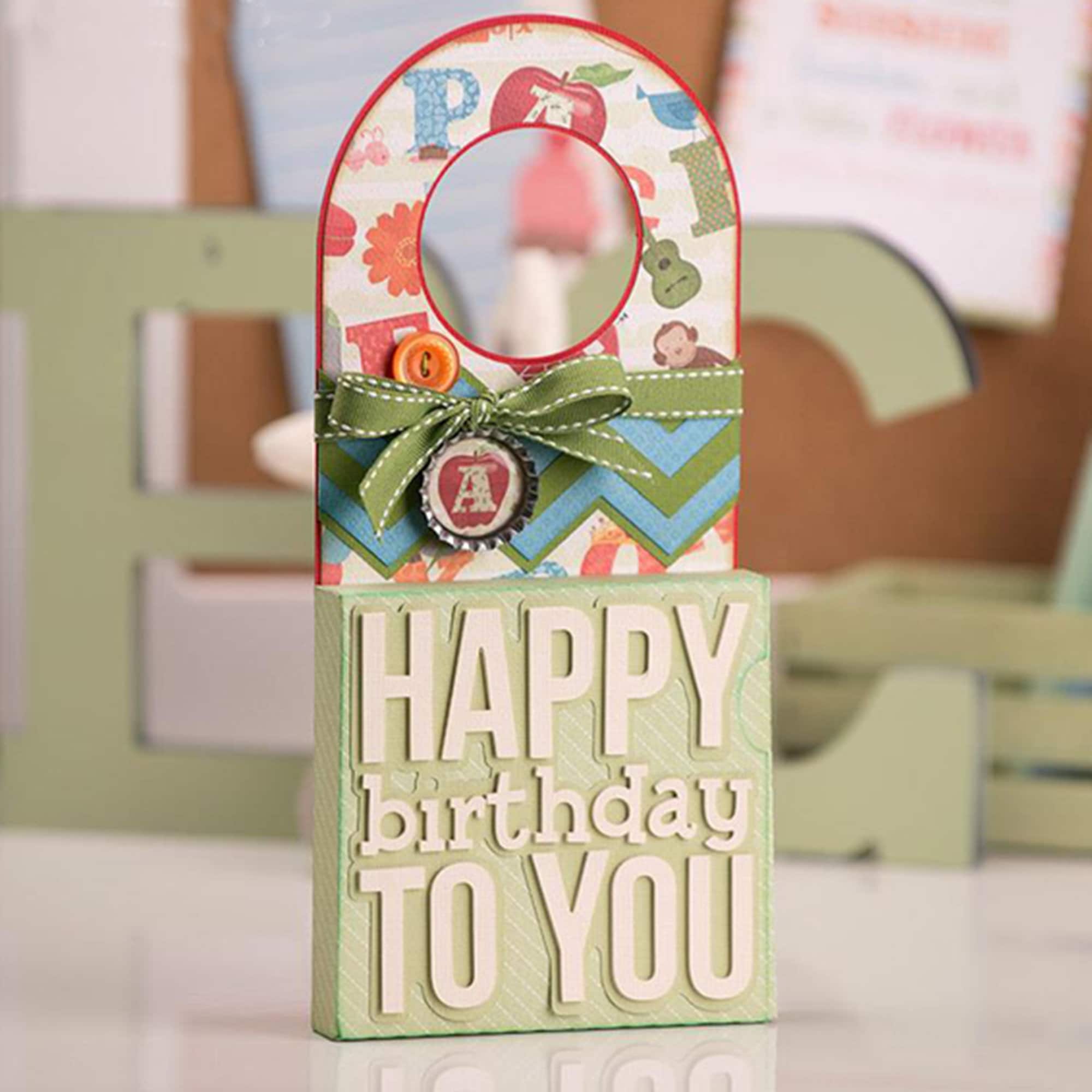 Happy Birthday Shadow Metal Cutting Dies for Cards