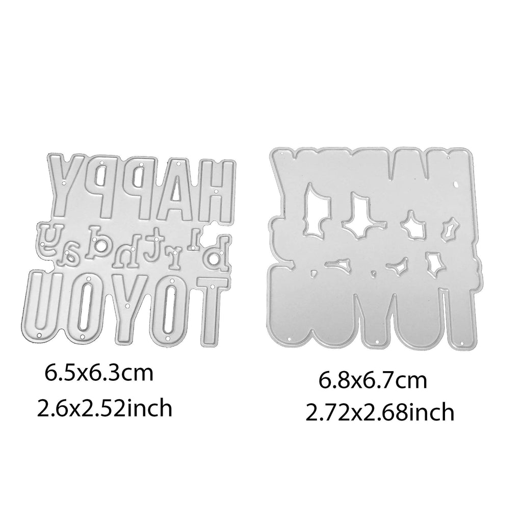 Happy Birthday Shadow Metal Cutting Dies for Cards