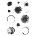 Circle Clear Stamps, Round Background Silicone Stamps for Cards