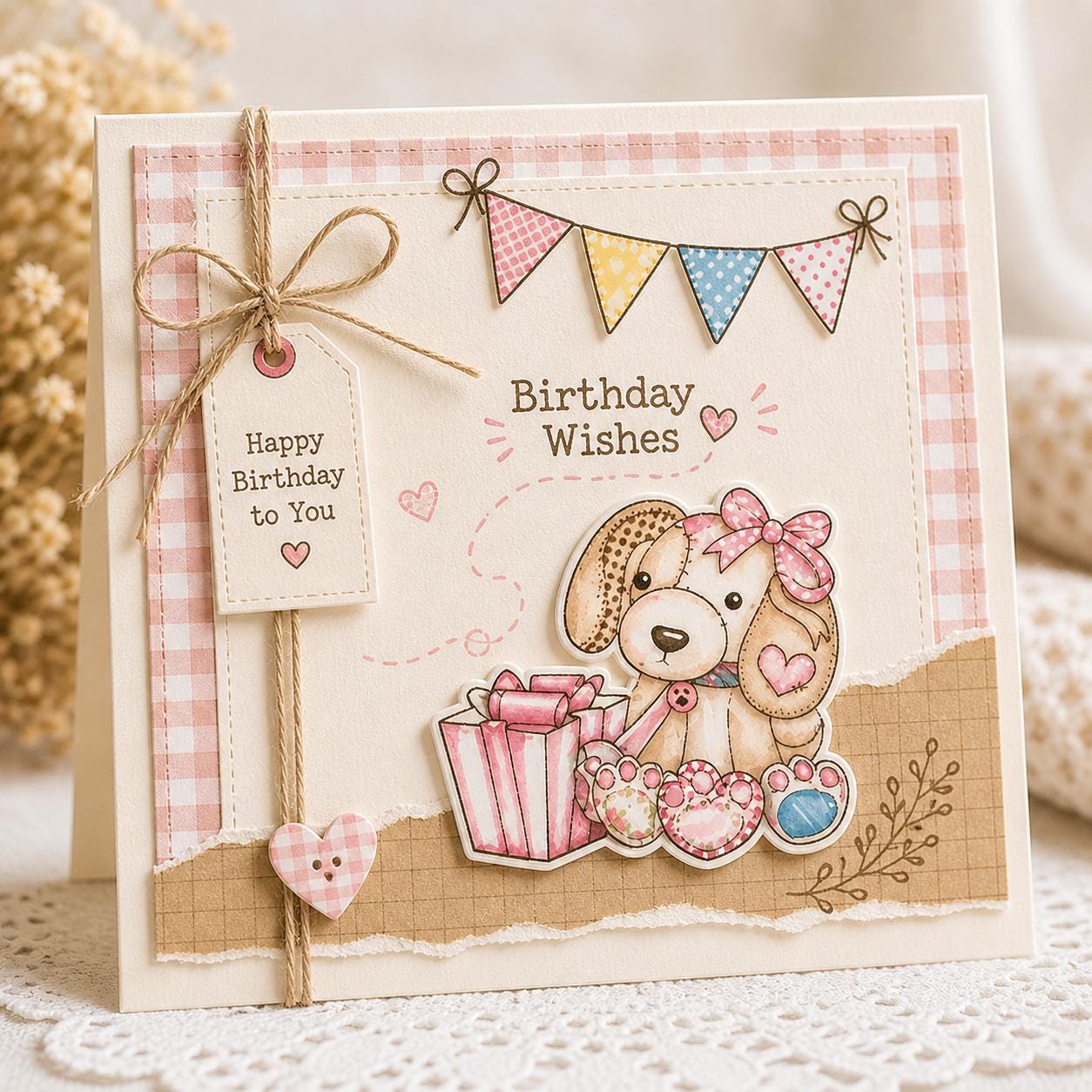 Birthday Stamp and Die Set for Card Making and Scrapbooking Craft Supplies