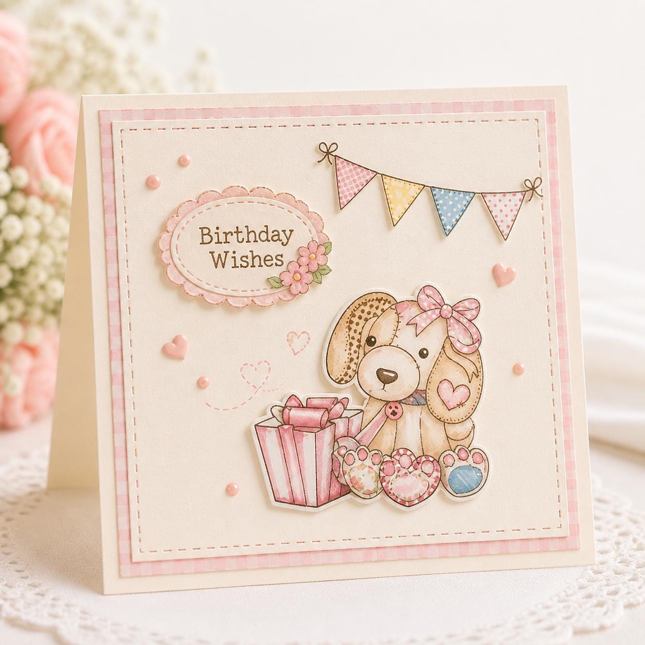 Birthday Stamp and Die Set for Card Making and Scrapbooking Craft Supplies