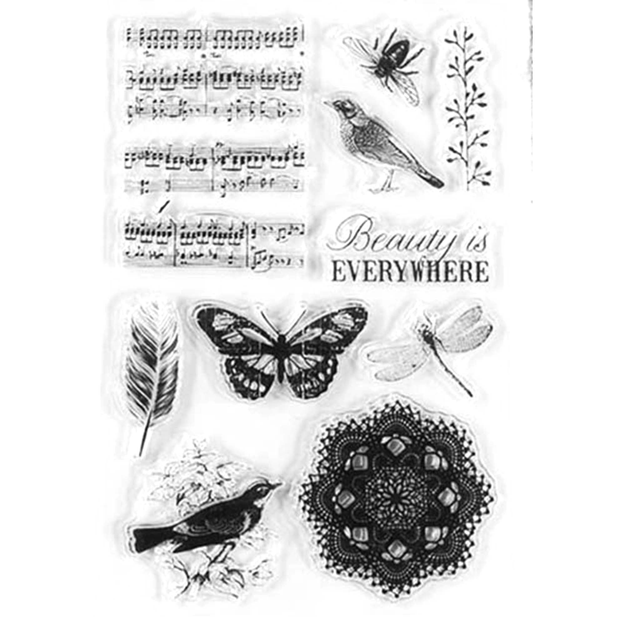 Beauty Everywhere Clear Stamps, DIY Scrapbooking (11x16cm)