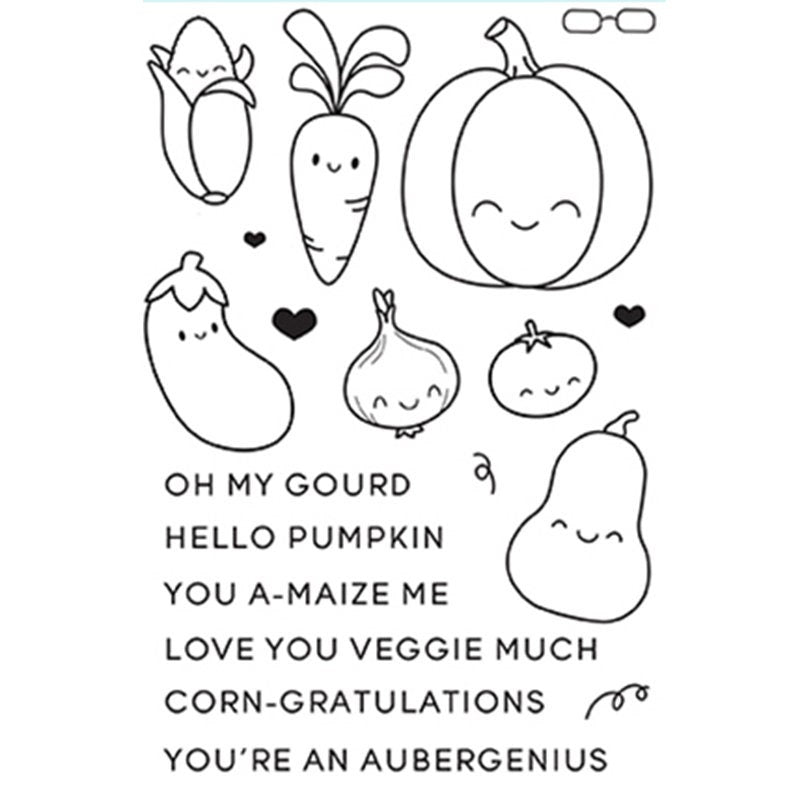 Vegetables Clear Stamps, DIY Scrapbooking Card Making (11x16cm)