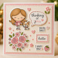 Miss You Clear Stamps, Sentiment Silicone Stamps for Handmade Cards