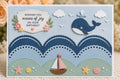 4 Scalloped Border Metal Cutting Dies, Edge Stencils for Cards