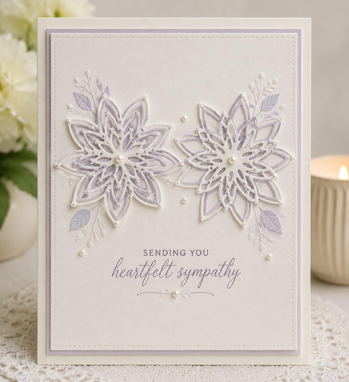 Christmas Flower Metal Cutting Die, Holiday Floral Stencil for Cards