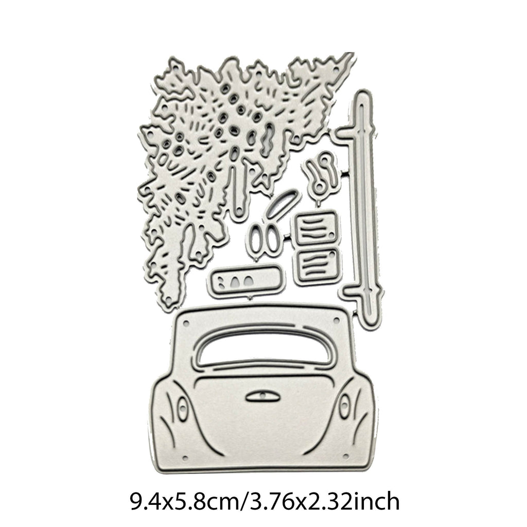 Christmas Tree Car Metal Cutting Die for Holiday Cards